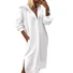 Hoodie Plain Casual Sweashirt Dress With No