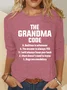 The Grandma Code Funny Casual Long Sleeve Shirt