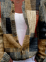 Plaid Crew Neck Casual Loose Jacket