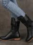 Plain Suede Autumn Riding Boots