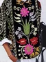 Casual Ethnic Crew Neck Loose Sweatshirt