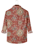 Shawl Collar Loose Ethnic Shirt