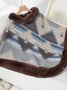 Fur Collar Elegant Crew Neck Cloak