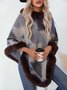 Fur Collar Elegant Crew Neck Cloak