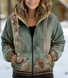 Regular Fit Vintage Nationality/Ethnic Hoodie Padded Jacket