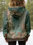 Regular Fit Vintage Nationality/Ethnic Hoodie Padded Jacket