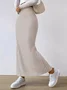 Simple Tight Plain Skirt