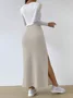 Simple Tight Plain Skirt