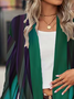 Abstract Print Casual Long Sleeve Shawl Jacket