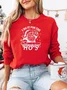 I Do It For The Ho Print Crew Neck Casual Sweatshirt