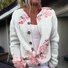 Loose Geometric Casual Crew Neck Jacket
