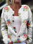 Casual Knitted Loose Crew Neck Cardigan