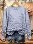 Vintage Loose 3D Printing Sweatshirt