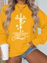 Text Letters Casual Sweatshirt