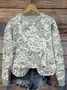 Casual Floral Sweatshirt