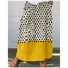 Linen Blend Abstract Polka Dots Ethnic Loose Skirt