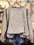 Casual Crew Neck Loose Sweatshirt