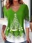 Jersey Hot Drilling Casual Blouse