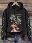 Christmas Flamingo Palm Tree Art Print Casual Hoodie Sweatshirt