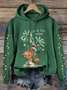 Christmas Flamingo Palm Tree Art Print Casual Hoodie Sweatshirt