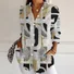 Shirt Collar Loose Abstract Casual Shirt