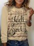 Casual Crew Neck Music T-Shirt