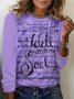 Casual Crew Neck Music T-Shirt