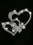 Heart Round Neck Short Sleeve T-Shirt