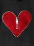 Valentine's Day Fashion Heart Zipper Hoodie