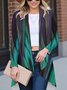 Abstract Print Casual Long Sleeve Shawl Jacket