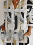 Shirt Collar Loose Abstract Casual Shirt