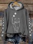 Cat Print Long Sleeve Hoodie