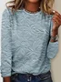 Casual Long Sleeve Round Neck T-Shirt