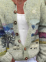 Crew Neck Vintage 3D Printing Cardigan