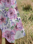 Floral Print Short Sleeve Crew Neck Dress