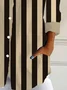 Women's Long Sleeve Shirt Spring/Fall As Picture Striped Shirt Collar Daily Going Out Casual Top