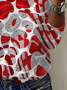 Heart Print Long Sleeve T-shirt