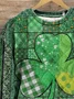 Women's St. Patrick's Day Printed Crew Neck Sweatshirt