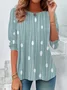 Women's Striped Print Casual Round Neck Tunic T-Shirt