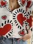 Women's Valentine's Day Love Casual Long Sleeve Shirt