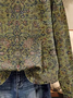 Women's Spring Floral Casual Print Crew Neck Long Sleeve Sweatshirt