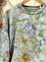 Women's Floral Spring Casual Print Long Sleeve Crew Neck Sweatshirt