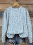 Women's Spring Floral Casual Print Long Sleeve Crew Neck Sweatshirt