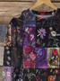 Women's Floral Spring Casual Print Long Sleeve Crew Neck Sweatshirt