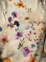 Women's Vintage Art Floral Print Crew Neck T-Shirt