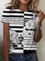 Cotton Painting Regular Fit Casual T-Shirt