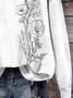 Women's Spring Floral Print Casual Long Sleeve Hoodie