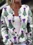 Loose Knitted Christmas Tree Casual Cardigan
