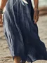 Women's Short Sleeve Summer Purplish blue Dragonfly Printing V Neck Daily Going Out Casual Maxi Dress