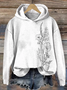 Women's Spring Floral Print Casual Long Sleeve Hoodie